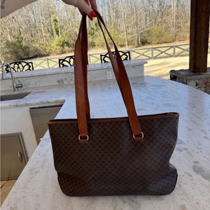 Celine Macadam PVC leather tote, medium size